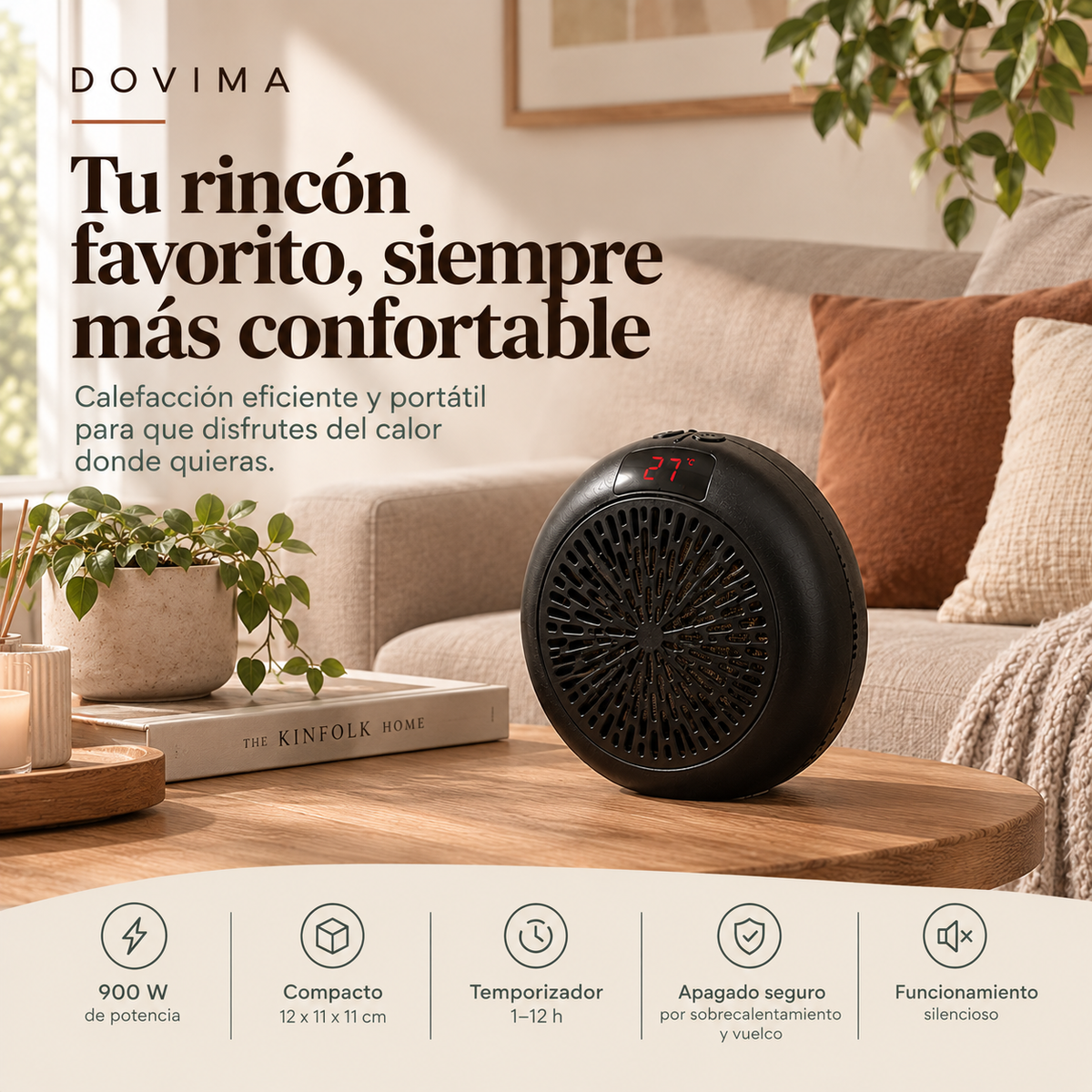 Calefactor Portátil 900W